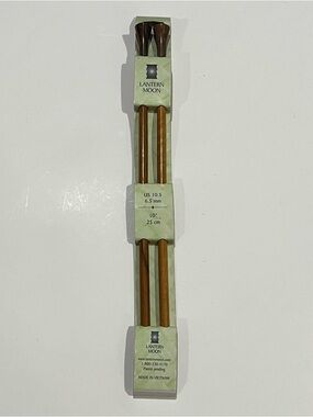 Lantern Moon 10" 25cm Blond Wood Single Point Knitting Needles US 10.5 (6.5mm)